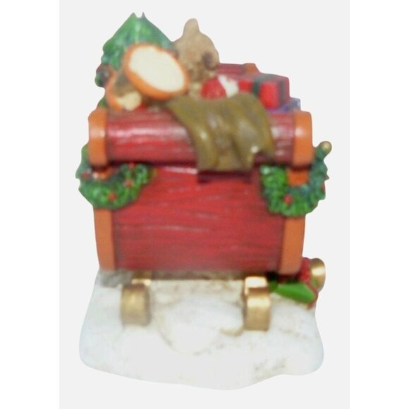 Heritage Mint Christmas Sleigh Figurine w Gifts Tree Red/Gold Accents Resin Vtg - Picture 5 of 6